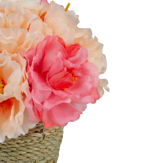 6" Pink & White Potted Peony Arrangement
